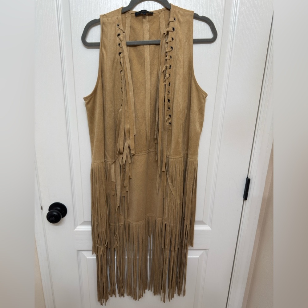 Hot & Delicious Camel Suede Vest